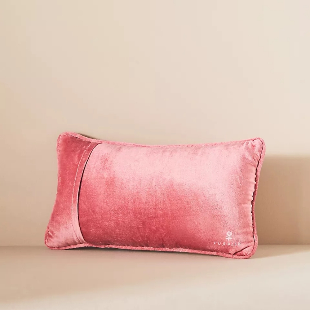 Embroidered Orange Floral Statement Pillow - "Too Much of a Good Thing" - Picture 3 of 6